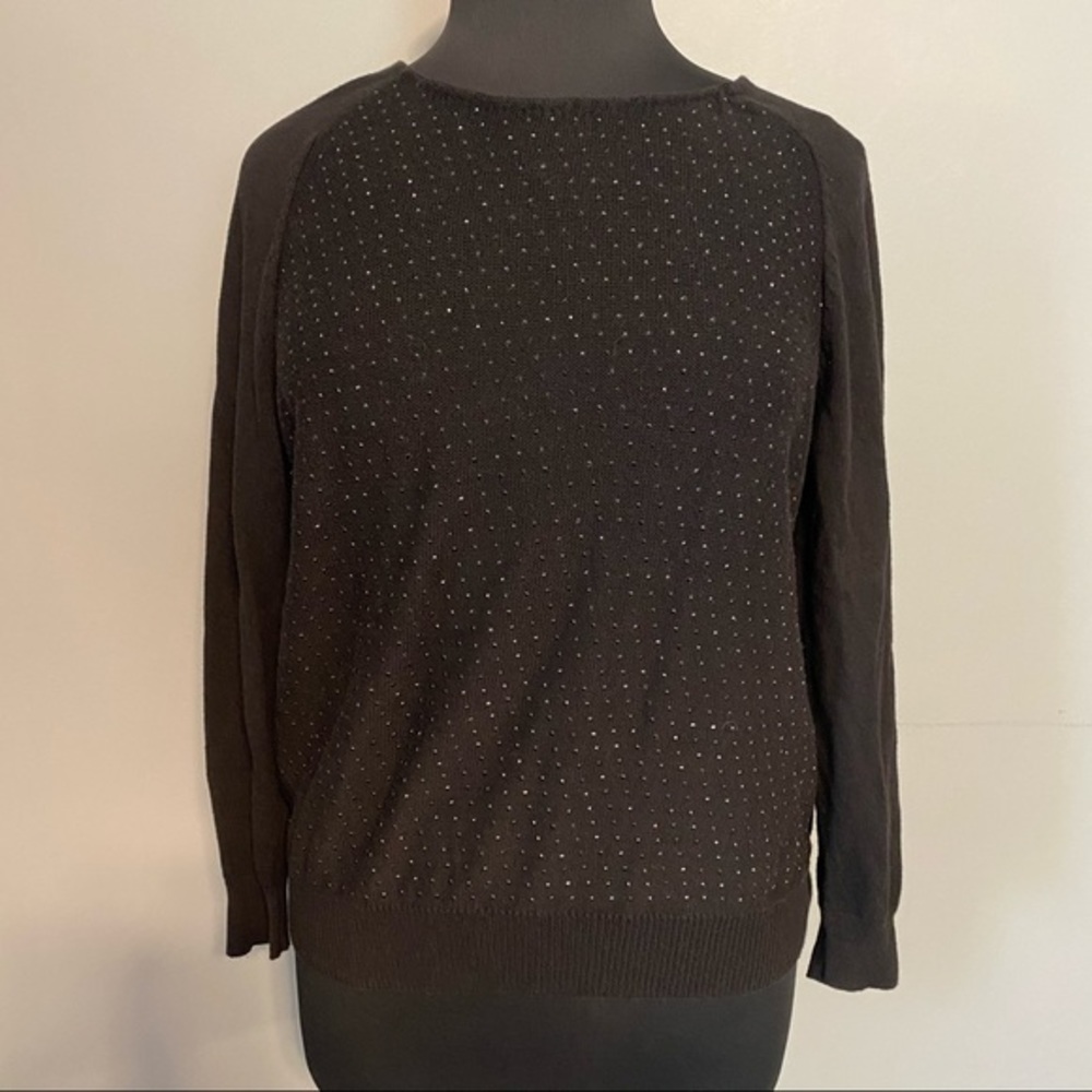 WORTHINGTON plus size silver beaded sweater